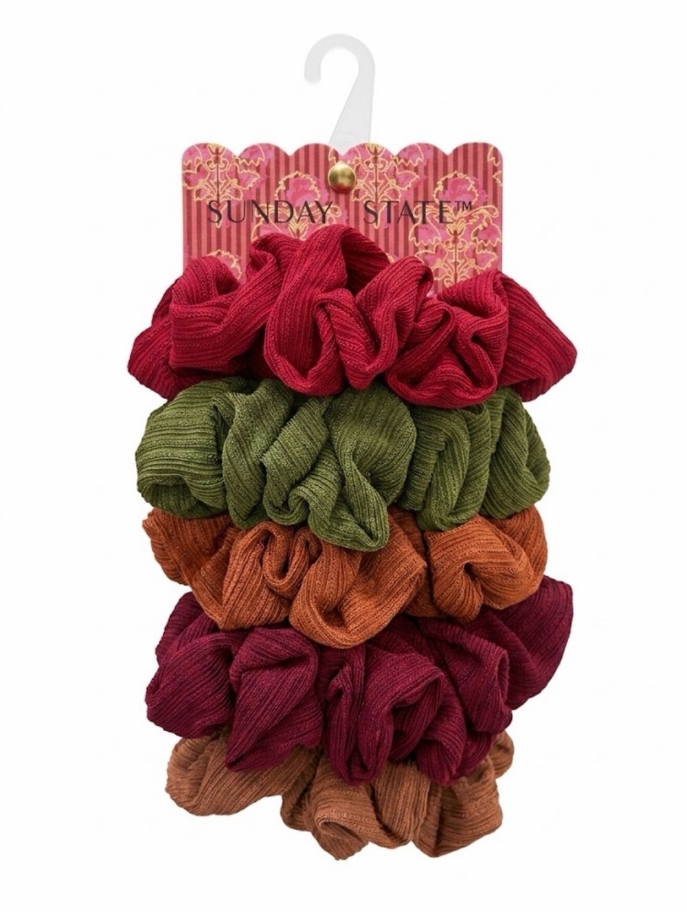 NWT ⚜️♥️⚜️ Sunday State Set of 5 Scrunchies Fall Tones